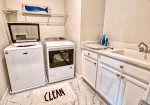 Laundry Room with Large Washer and Dryer